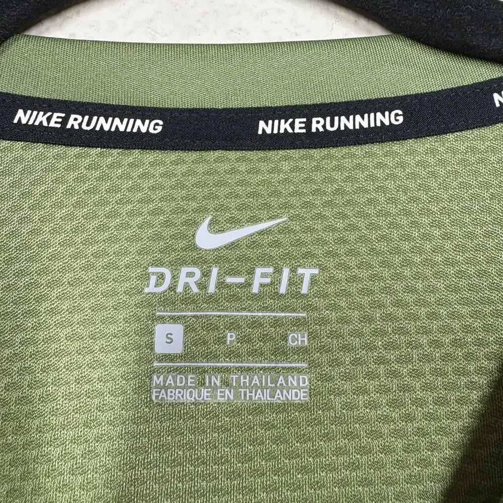 Nike Small Dri-Fit Running Tank City Core Top Olive Green Racerback Activewear - Picture 4 of 10